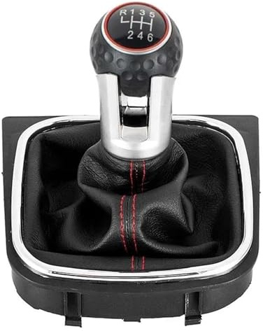 Manuell Schaltknauf Kompatibel mit VW Kompatibel mit Golf 5 MK5 R32 GTD GTI 6 MK6 R20 Schaltknauf Auto Stick Hebel Shifter Handball Mit Gamasche Boot Abdeckung(6 speed)