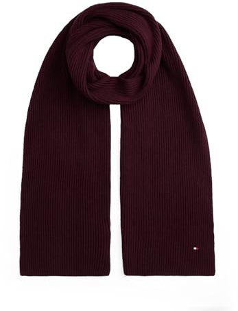 Tommy Hilfiger Herren Schal Flag Pima Cotton Cash aus Rippstrick
