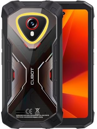 CUBOT Kingkong Mini 4 - Rugged Smartphone 4.7 HD+ 90Hz, 16GB RAM (6GB+10GB Erw.), 128GB ROM, 48MP Kamera, Android 15, Unisoc T616, Schwarz