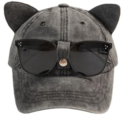 Baseball Cap - Cat Ear Sun Guard Cap Cat Ear Hat Verstellbare Ventilationskappe | Ideal für Sonnenschutz, Outdoor-Sportarten, Golf, Tennis, Camping, Freizeit, Alltag