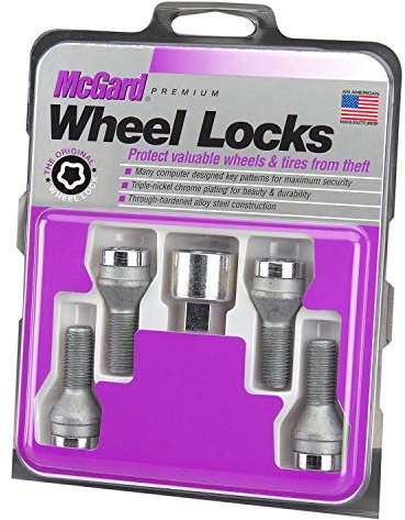 McGard 27181 Chrome Bolt Style Cone Seat Wheel Locks (M14 x 1.5) - Set of 4