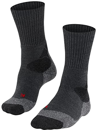 FALKE Herren TK2 Wandersocken atmungsaktive schnelltrocknende klimaregulierende geruchshemmende Wolle Funktionsmaterial mittelstarke Polsterung antiblasen lang warm Trekkingsocken 1 Paar