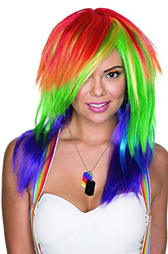 Rubie's Fetzige Rainbow Perücke bunt