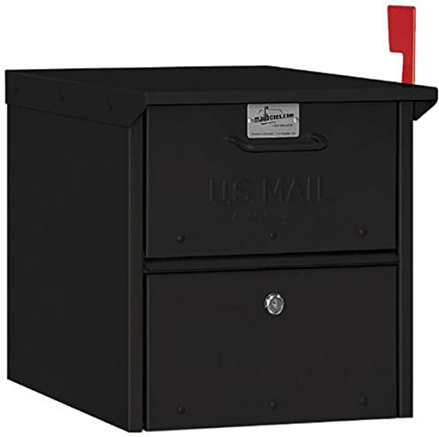 Salsbury Industries 4325BLK Roadside Mailbox, Black Briefkasten, Schwarz, 12.5 in. W x 13.625 in. H x 18.25 in. D
