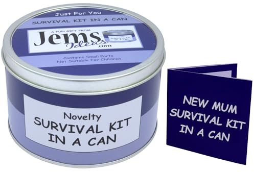 Mummy To Be Survival Kit in a Can – Funny New Mum Gift – Novelty Gift Set for Expecting Mothers – Unique Keepsake Present for Pregnancy or Baby Shower – Packed with Fun (Purple/Lilac)