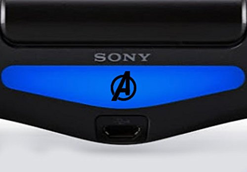Play Station PS4 Lightbar Sticker Aufkleber Invertiert The Avangers Logo (schwarz)