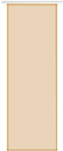 Bestgoodies Transparenter Flächenvorhang Voile 60x245 cm wahlweise mit und ohne Technik, Schlichte und stilvolle Fensterdekoration in vielen erhältlich (beige - Nude/mit Technik)