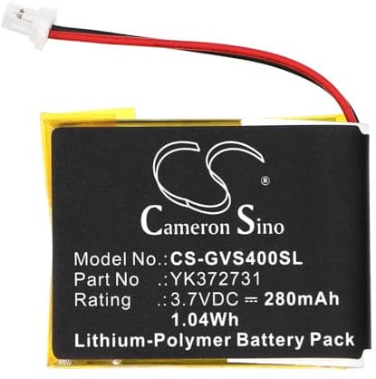 Cameron Sino 280mAh Battery for Golf Buddy Voice GPS Rangefinder, VS4 GPS Rangefinder, VS4 Voice, Voice Plus