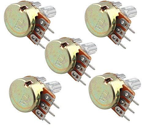 HALJIA 5 x Potentiometer 5 K Ohm Kompatibel mit Arduino Raspberry Pi und andere Projekte mit gerändeltem Schaft