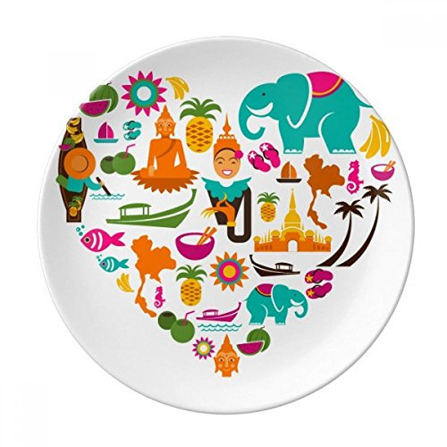 Königreich von Thailand Thai Traditionelle Dekorative Porzellan Dessertteller 20,3 cm Abendessen Home Geschenk