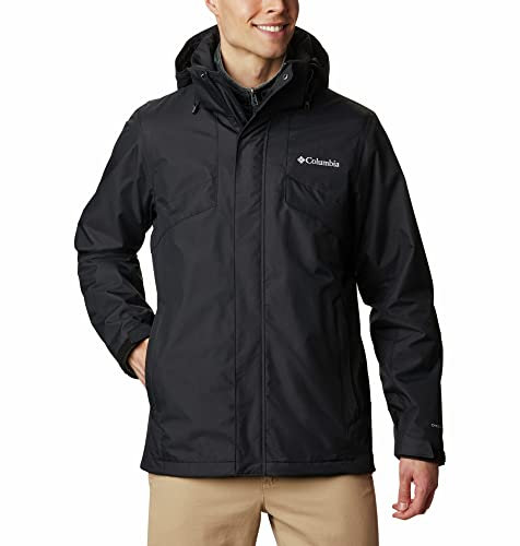 Columbia Men's Bugaboo Fleece Interchange Jacket, 3 In 1 Interchange Winter Coat, Black, Size S