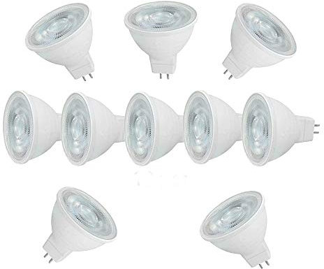 OUGEER 10 Stück MR16 LED-Leuchtmittel 6W AC 220-240V LED GU5.3, Entspricht 60W MR16 Halogenlampe Warmweiß 3000K MR16 LED-Strahler GU5,3 600 Lumen Nicht Dimmbar
