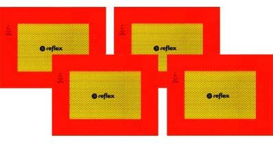 StickersLab - ECE 70.01 Pannelli RIFRANGENTI per RIMORCHI Kit da 4 Pezzi in Classe 3 Alluminio