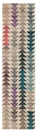Flair Rugs Moda Archer Läufer, 100 % Wolle, mehrfarbig, 60 x 230 cm