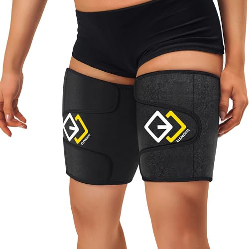 GJELEMENTS Fasce Dimagranti per Cosce - Fascia Sauna Dimagranti in Neoprene per Uomini e Donne - Guaine Anti Cellulite per Modellare le Gambe - L