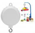 Babybett Mobile Music Box, batteriebetriebene Baby-Spieluhr, Bettglockenspielzeug mit drehbarem Haken, spielt 12 Melodien, für Bettwäsche, Neugeborene Geschenke