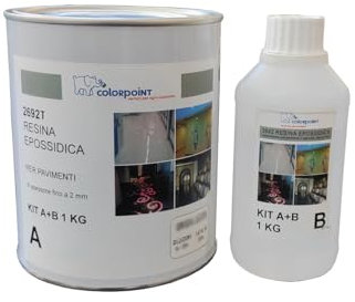 RESINA EPOSSIDICA TRASPARENTE LUCIDA FINITURA PER PAVIMENTI - CEMENTO - LEGNO - MODELLISMO - BICOMPONENTE 1 Kg