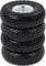 Yaheetech 4pcs Ruedas Carretilla Maciza 4.10/3.50-4 Carretilla de Obra Llanta Neumáticos de Goma 255mm para Carros Carrito de Jardinería, Eje de 16 mm