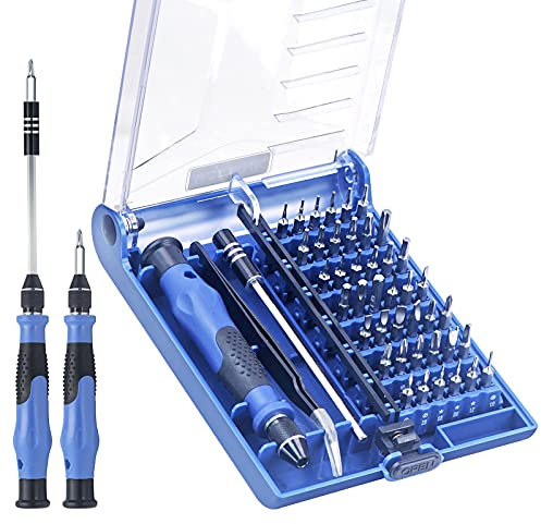 VCELINK Precision Screwdriver Set with 42 Bits, Mini Screwdriver Set Magnetic 45 in 1, Small Screwdriver Kit with Tweezers & Extension Shaft for PC, Phone, Laptop