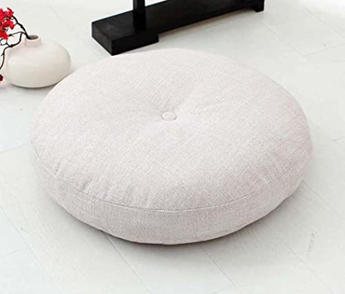 SWD TWTH Dickes Stuhl-Sitzkissen, 10 cm/15 cm, 40/50/60 cm, weiche, runde Stuhlpolster für Balkon, Tatami, Terrasse, Bucht, Wohnzimmer, Boden, Zuhause (40 x 40 cm, weiß)