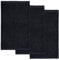 Möve Superwuschel Gästetuch 30 x 50 cm aus 100% Baumwolle, Black 3er Set