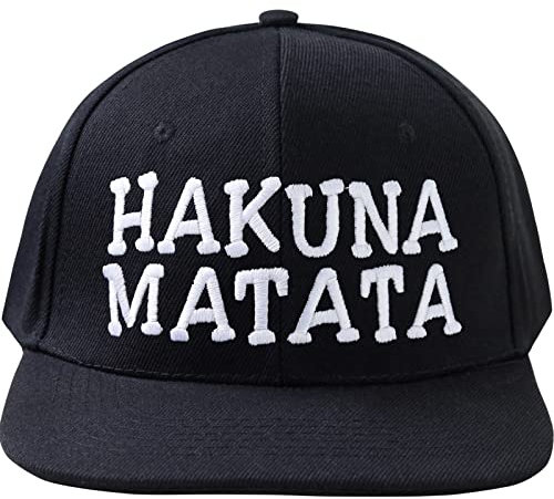 EXPRESS-STICKEREI Lustige Kappe mit Spruch Hakuna Matata - Verstellbare Urban Basecap - Hochwertige Schildkappe - Baseball Kappe - Snapback Kappe mit Verschluss - Einheitsgröße