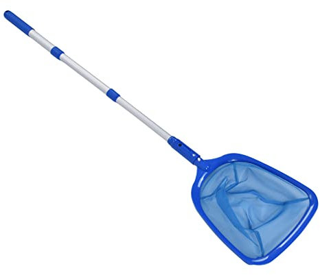 Skimmer de Piscina, Deja La Piscina Limpia, Marco de Plástico Resistente, SKimmer Desmontable con Varilla Retráctil para Recoger Hojas, Insectos e Incluso Pequeños Desechos de Piscinas, Estanques