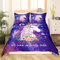 Einhorn Bettbezug 135x200 Mädchen Prinzessin Schlafzimmer Dekor Kawaii Regenbogen Einhorn Bettwäsche Set Cartoon Funkelnde Sterne Bettbezug Süßes Liebes Herz Muster Rosa Bettbezug mit 1 Kissenbezug