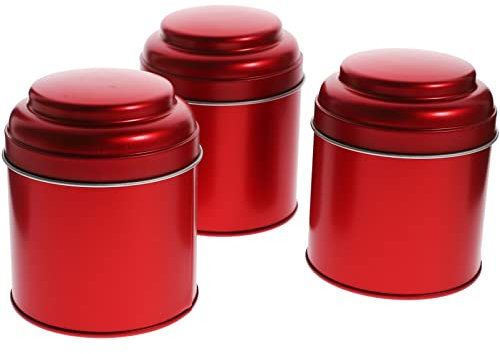 Healvian 3 Pezzi Barattoli di tè Barattolo di Latta tè Sfuso Barattoli da Cucina Piccoli Barattoli di Foglie di tè Barattoli di Caramelle Contenitori per Alimenti Ermetici per caffè