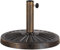 Yaheetech 12kg Patio Umbrella Stand Heavy Duty Garden Parasol Base Stand Outdoor Garden Umbrella Stand Holder Round Base Weight Bronze