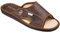 ESTRO Hausschuhe Herren Leder Herrenhausschuhe - Hausschuh Männer Pantoffel Pantoffeln Pantoletten Slipper Mann Verano (44 EU, Mokka)