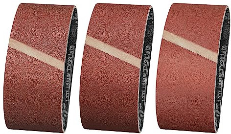 Sruhrak Lot de 12 bandes abrasives 100 x 610 mm - Grain 60/80/120 - Pour poncer, limer, aiguiser et dérouiller