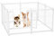 HOMIDEC Dog Pen, 8 Panel Puppy Pen with Door, High 60cm Indoor/Outdoor Dog Playpen, Portable Detachable Pet Run Enclosures for Dogs, Puppies, Cats, Rabbits and Other Animals(White)