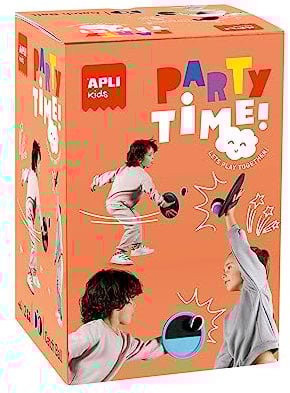 APLI Kids 19562 - Juego Catch Ball de Lanzamiento y recepción de Nylon, Juego de Platos y Pelota para niños Ideal para Jugar al Aire Libre