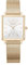 BURKER Damenuhr Daisy, Quadratische Damen Armbanduhr Milanaise-Armband Edelstahl Analog Quarz 3-ATM Wasserdicht - 28 mm - Gold