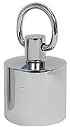 PIIPPO® Seilendkappe mit Ring Edelstahl für 36 mm Handlaufseil, Absperrseile, Treppenseile, Messing, Chrom (Chrom)