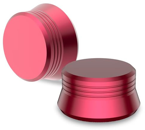 Brollitest Record Weight Stabilizer 450 Gram, LP Plate Stabilizer for LP Vinyl Players, Aluminum Vinyl Turntable Clip Weight Stabilizer Up To 7mm Diameter - RED