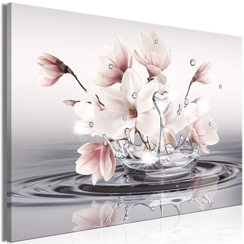 B&D XXL Acrylglasbild Blumen 1 Teilig Wandbild auf Acryl Glasbilder Kunstdruck Moderne Acrylglas Platte Wanddekoration Geschenke Heimdekoration Glasbild - Magnolie Zen Spa Wasser b-C-0656-k-a