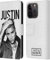Head Case Designs Officially Licensed Justin Bieber Calendar Black And White Purpose Leather Wallet Case Compatible With Apple iPhone 15 Pro