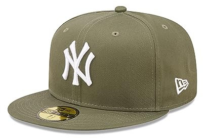 New Era New York Yankees MLB Baseball Kappe gerader Schirm Fitted Teamlogo NY Basecap Cap grün - 7-78