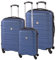 Inspirion 3tlg. Reisekoffer Set mit Zahlenschloss Trolley Hartschale Koffer Travel Kofferset 4 Zwillingsrollen 360° Reisekofferset Gepäckset 3er-Set Leichtlauf-Fahrwerk (Blau)