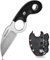 TONIFE Crescent Neck Knife Outdoor Messer Feststehende Klinge aus 8Cr14MoV-Stahl mit Scheide Lanyard und Clip Full Tang Messer Überlebensmesser (Schwarz+Stonewash)