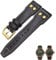 UNCASO 20 mm 21 mm 22 mm echtes Leder Bronze Nieten Uhrenarmband Fit Für IWC Bronze Big Pilots Mark 18 Spitfire Uhrenarmband, 22 mm, Achat