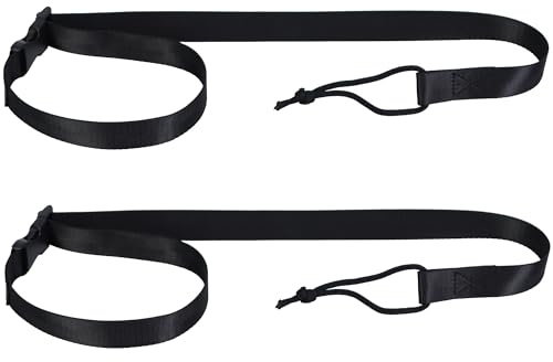 Sozize 2 Stück Snowboard-Leinen, 104,4 cm lang, Snowboard-Leine, Snowboard-Kordel, Snowboard-Bindungsgurte, Snowboard-Bindungsleine für Männer, Frauen, Kinder, Snowboarden (schwarz)