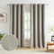 FMFUNCTEX Leinen 100% Verdunklungsvorhänge Vorhang Blickdicht Gardinen mit Ösen kurz Naturfarben 245×132cm(H×B) für Wohnzimmer Schlafzimmer,2er Set