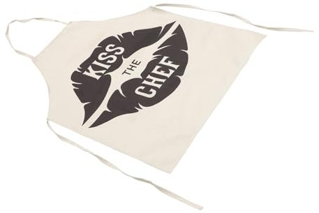 Alipis Küchenschürze Aus Baumwoll-leinen Im Kreativen Design Schwarz-weiß Mit Praktischen Taschen Für Küche Und Restaurant Für Damen Und Herren Stil