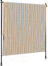vidaXL Außenrollo, Senkrechtmarkise mit Kurbel, Einziehbar Sichtschutz für Terrasse Balkon, Sonnenschutzrollo, Gelb Weiß 150x270cm Stoff Stahl