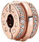 Wedanor Charme Roségold Sparkling Pavé Lines Clip Charms-Anhänger 925 Sterling Silber Charm Bead Pendant für Europäische Armbänder und Halsketten