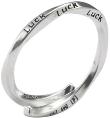 Gu Feng Abteilung für Retro Glück Möbius Slawischer Ring weibliche Spirale Buchstabe Glücksring Hand Ornament