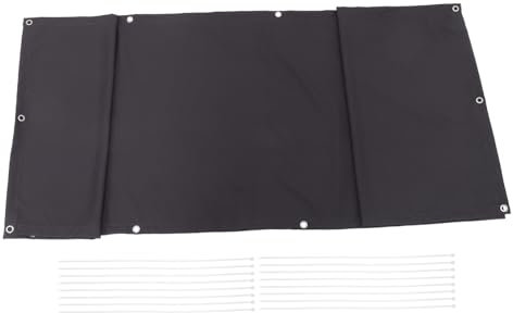 BESPORTBLE 1 Jeu Écran De Balcon Écran De Confidentialité Extérieur Couverture D'ombrage Couverture Pare-Soleil Tissu De Parasol Végétal Couvrir La Terrasse Dark Grey Polyester